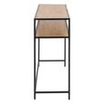 Seaford Console Table - Oak and Black Metal
