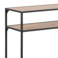 Seaford Console Table - Oak and Black Metal