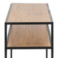 Seaford Console Table - Oak and Black Metal