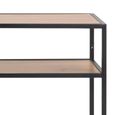 Seaford Console Table - Oak and Black Metal