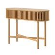 Soho Console Table - 2 Door - Slatted Oval - Oak