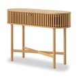 Soho Console Table - 2 Door - Slatted Oval - Oak