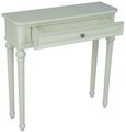 Solana French Lime White 1 Drawer Console Table