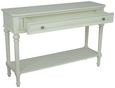 Solana French Lime White 1 Drawer Large Console Table