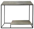 Suhani Console Table - Nickel and Black Metal