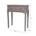 Console Table - Taupe - 2 Drawer - Small