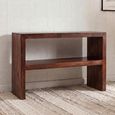 Dakota Console Table - with Shelf - Dark Mango Wood