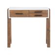 Trinity Reclaimed Wood & White Console Table - 3 Drawer