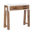 Trinity Reclaimed Wood & White Console Table - 3 Drawer