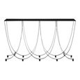 Trento Console Table - Black Glass