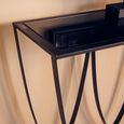 Trento Console Table - Black Glass