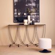 Trento Console Table - Black Glass
