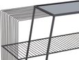 Trento Console Table - Glass Wired with Black Metal Base