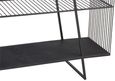 Trento Console Table - Glass Wired with Black Metal Base
