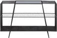 Trento Console Table - Glass Wired with Black Metal Base