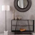 Trento Console Table - Glass Wired with Black Metal Base