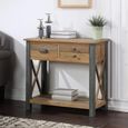 Urban Elegance Reclaimed Wood Console Table - 3 Drawer