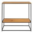 Vita Console Table with Shelf - Natural Wood