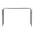 Vogue Console Table - Glass and Chrome - Slatted Curved