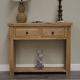 Deluxe Hall Table - 2 Drawer - Oak