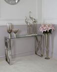 Zenith - Console Table - Glass and Chrome
