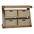 Z Designer Console Table - Basket - Oak