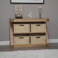 Z Designer Console Table - Basket - Oak