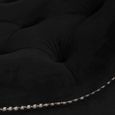 Hall Bench - Black Velvet Fabric