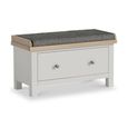 Modern Hallway Bench - 1 Drawer - Grey Painted
