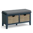 Harrogate Storage Bench - with Baskets - Blue