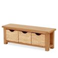 Salisbury Premium Bench - with Baskets - Oak