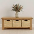 Salisbury Premium Bench - with Baskets - Oak