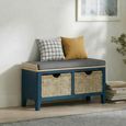 Marlow Storage Bench - Blue