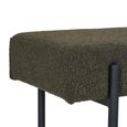 Clearance - Swindon Bench - Dark Green Boucle Fabric - A409