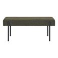Clearance - Swindon Bench - Dark Green Boucle Fabric - A409