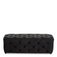 Alea Hall Bench - Black Velvet Fabric