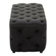 Alea Hall Bench - Black Velvet Fabric