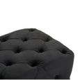Alea Hall Bench - Black Velvet Fabric