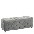 Alea Hall Bench - Grey Velvet Fabric