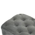 Alea Hall Bench - Grey Velvet Fabric