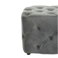 Alea Hall Bench - Grey Velvet Fabric