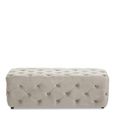 Alea Hall Bench - Mink Velvet Fabric