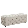 Alea Hall Bench - Mink Velvet Fabric