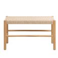 Alvin Off White Weaved Bench