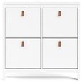Barcelona White 4 Drawer Shoe Cabinet