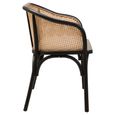 Cebu Bench - Black Beech Wood with Beige Fabric