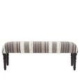 Cefena Bench - Grey and White Patterned Fabric