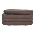 Dartford Bench - Brown Boucle Fabric - Oval - Storage