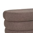 Dartford Bench - Brown Boucle Fabric - Oval - Storage