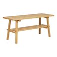 Ember Bench - Natural - Bamboo - with Shelf